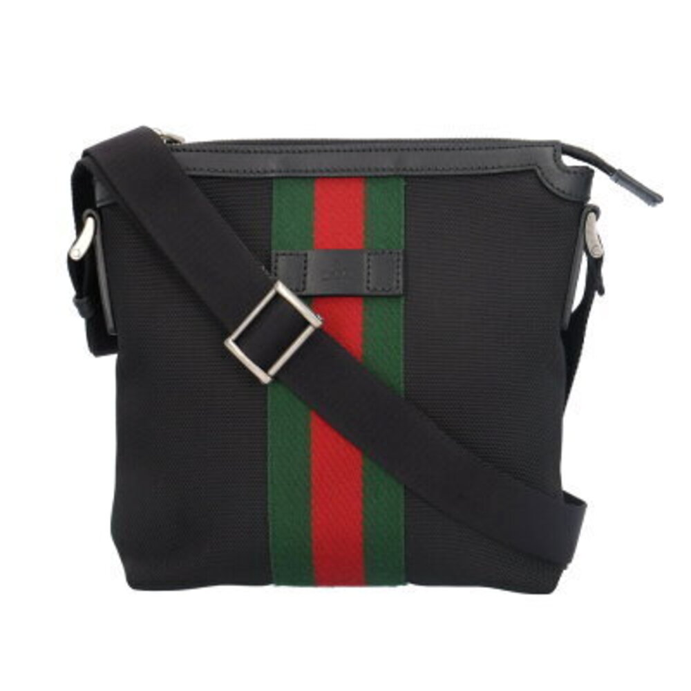 Gucci Sherry Shoulder Bag Canvas Black